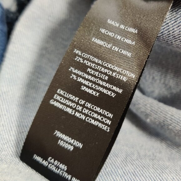 Bebe Women's Dress Size 4 Denim Blue Asymmetrical Mini Bodycon Ruffled Summer - Picture 5 of 8